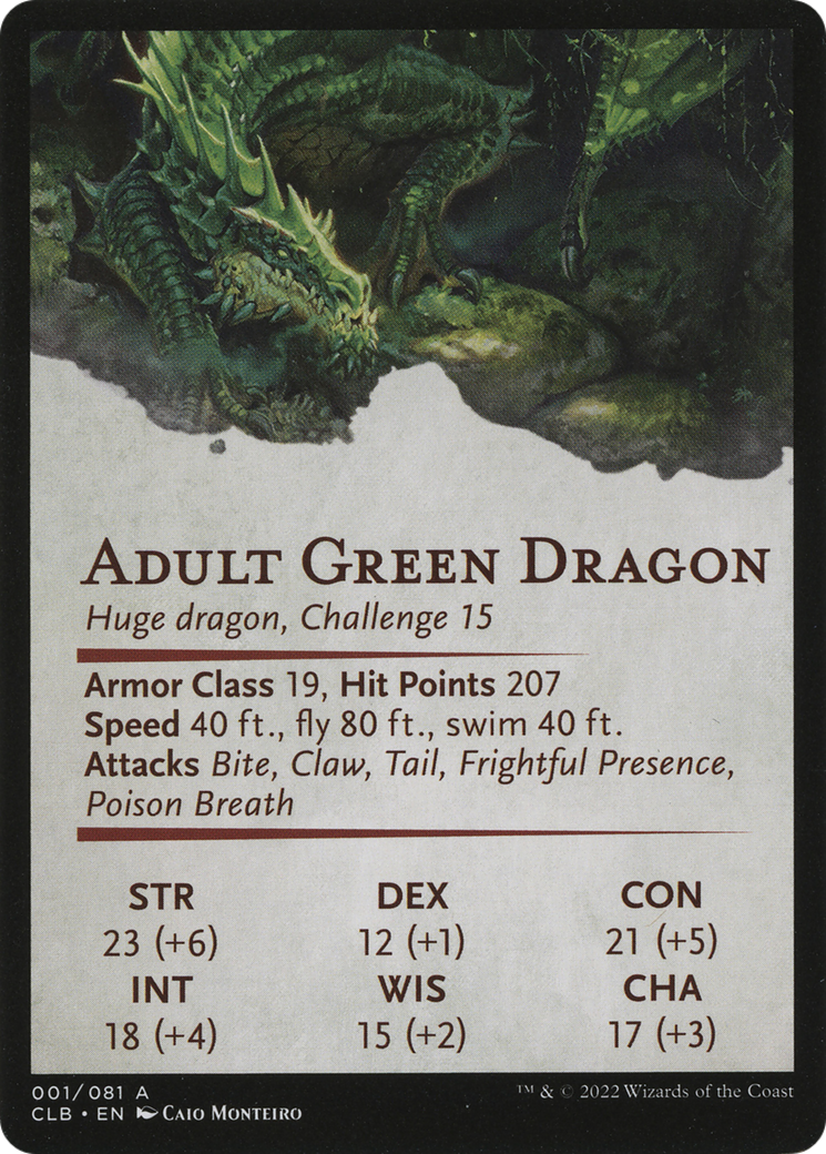 Lurking Green Dragon // Lurking Green Dragon  [Battle for Baldur's Gate Art Series] (Borderless)