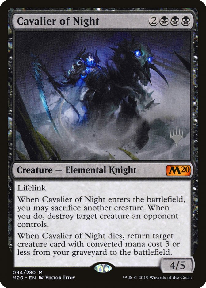 Cavalier of Night (Promo Pack) [Core Set 2020 Promos] Foil