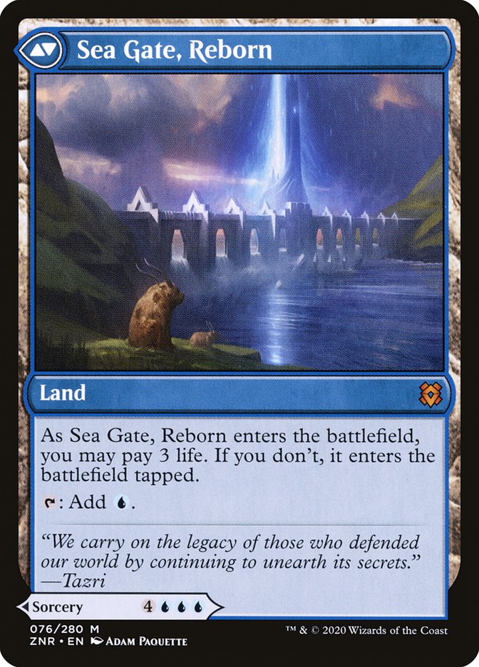 Sea Gate Restoration // Sea Gate, Reborn [Zendikar Rising] Foil
