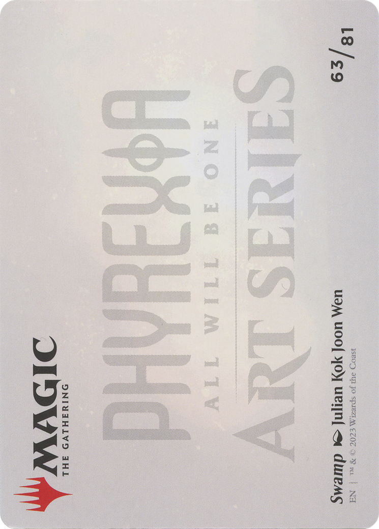 Swamp // Swamp  [Phyrexia: All Will Be One Art Series] (Borderless)
