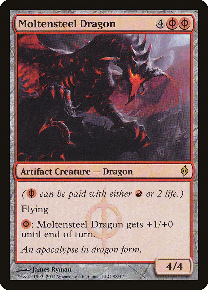 Moltensteel Dragon [New Phyrexia] Foil