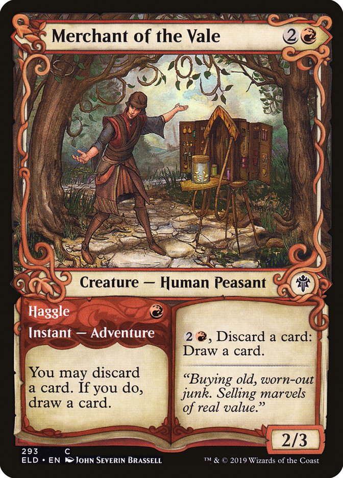 Merchant of the Vale // Haggle (Showcase) [Throne of Eldraine] Foil