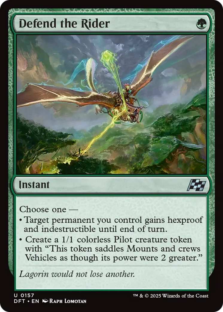 Defend the Rider [Aetherdrift] Foil