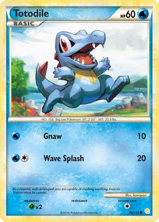 Totodile (86/123) [HeartGold & SoulSilver: Base Set] Reverse Holofoil