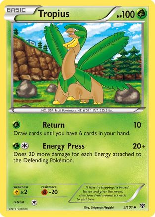 Tropius (5/101) [Black & White: Plasma Blast] Reverse Holofoil