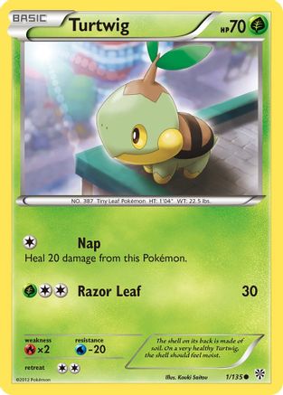 Turtwig (1/135) [Black & White: Plasma Storm] Reverse Holofoil