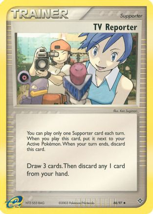 TV Reporter (88/97) [EX: Dragon] Reverse Holofoil
