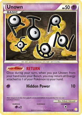 Unown (54/123) [HeartGold & SoulSilver: Base Set] Reverse Holofoil