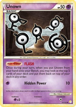 Unown (55/123) [HeartGold & SoulSilver: Base Set] Reverse Holofoil