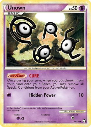 Unown (51/102) [HeartGold & SoulSilver: Triumphant] Reverse Holofoil