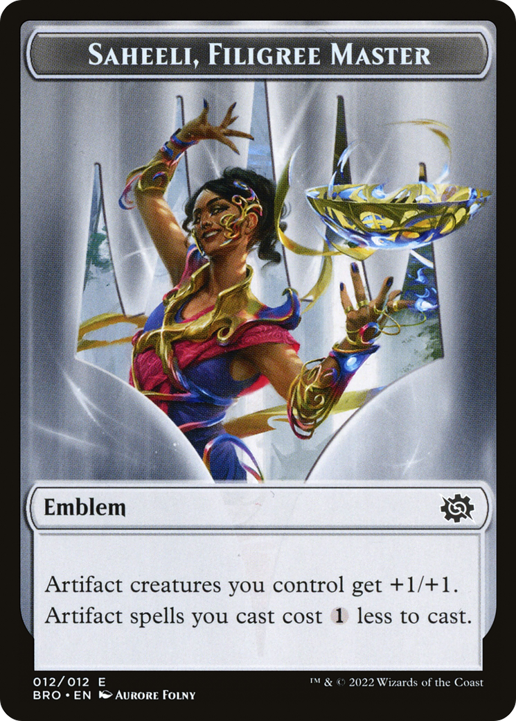 Saheeli, Filigree Master Emblem  [The Brothers' War Tokens]