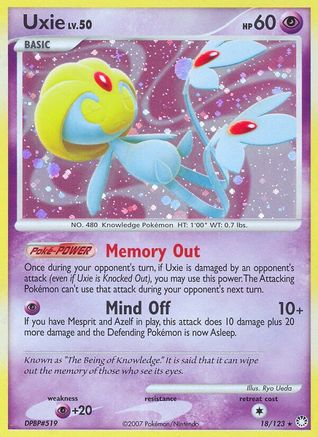 Uxie (18/123) [Diamond & Pearl: Mysterious Treasures] Reverse Holofoil