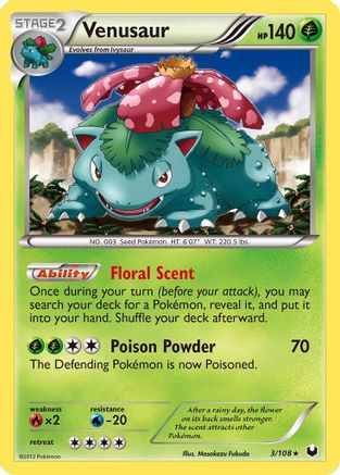 Venusaur (3/108) [Black & White: Dark Explorers] Reverse Holofoil