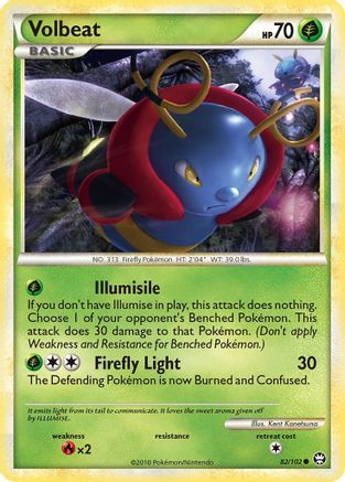 Volbeat (82/102) [HeartGold & SoulSilver: Triumphant] Reverse Holofoil