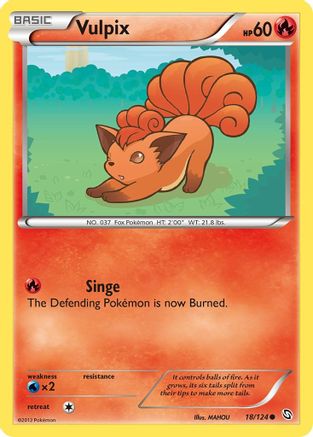 Vulpix (18/124) [Black & White: Dragons Exalted] Reverse Holofoil
