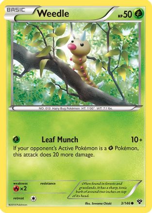 Weedle (3/146) [XY: Base Set] Reverse Holofoil
