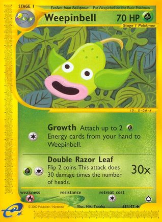 Weepinbell (65/147) [Aquapolis] Reverse Holofoil