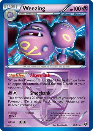 Weezing (58/135) [Black & White: Plasma Storm] Reverse Holofoil
