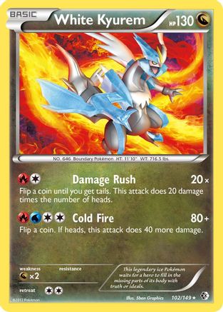 White Kyurem (102/149) [Black & White: Boundaries Crossed] Reverse Holofoil