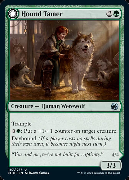 Hound Tamer // Untamed Pup [Innistrad: Midnight Hunt] Foil