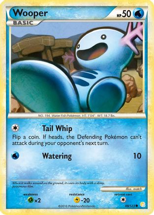 Wooper (88/123) [HeartGold & SoulSilver: Base Set] Reverse Holofoil
