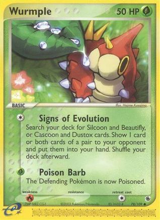 Wurmple (78/109) [EX: Ruby & Sapphire] Reverse Holofoil