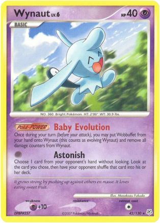 Wynaut (42/130) [Diamond & Pearl: Base Set] Reverse Holofoil