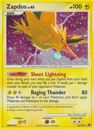 Zapdos (14/100) [Diamond & Pearl: Majestic Dawn] Reverse Holofoil