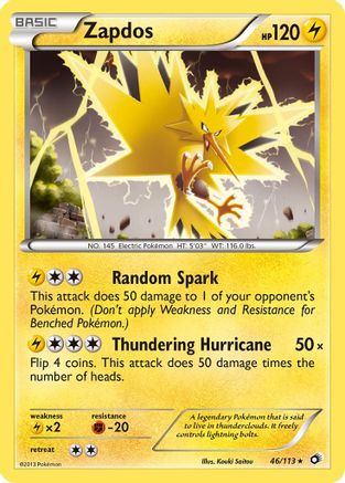Zapdos (46/113) [Black & White: Legendary Treasures] Reverse Holofoil