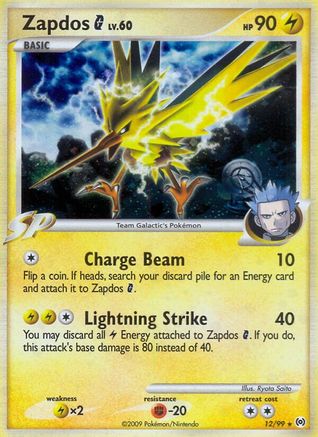 Zapdos G (12/99) [Platinum: Arceus] Reverse Holofoil