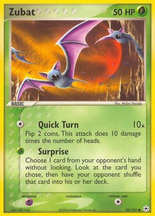 Zubat (83/101) [EX: Hidden Legends] Reverse Holofoil