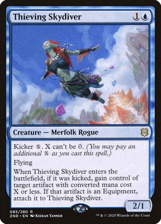 Thieving Skydiver (Promo Pack) [Zendikar Rising Promos] Foil