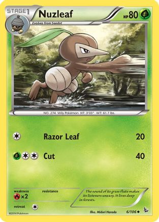 Nuzleaf (6/106) [XY: Flashfire] Reverse Holofoil