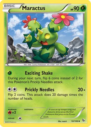 Maractus (10/106) [XY: Flashfire] Reverse Holofoil