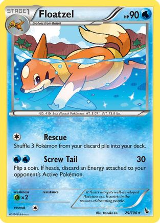 Floatzel (29/106) [XY: Flashfire] Reverse Holofoil