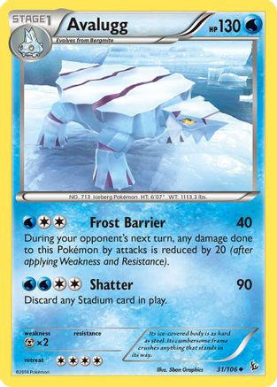 Avalugg (31/106) [XY: Flashfire] Reverse Holofoil