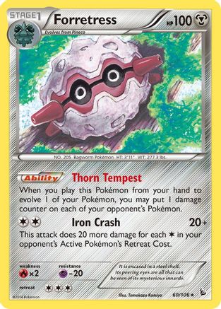 Forretress (60/106) [XY: Flashfire] Reverse Holofoil