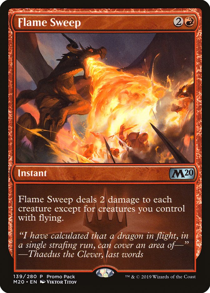 Flame Sweep (Promo Pack) [Core Set 2020 Promos] Foil
