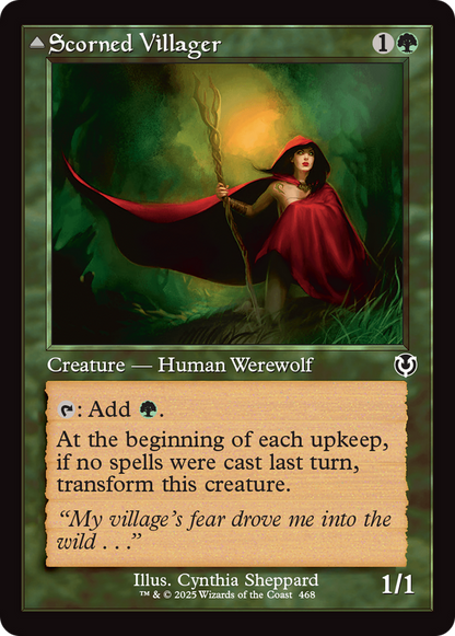 Scorned Villager // Scrounged Scythe (Retro Frame) [Innistrad Remastered] Foil