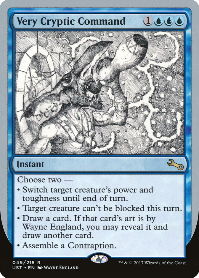 Very Cryptic Command (Black and White Art) [Unstable] Foil