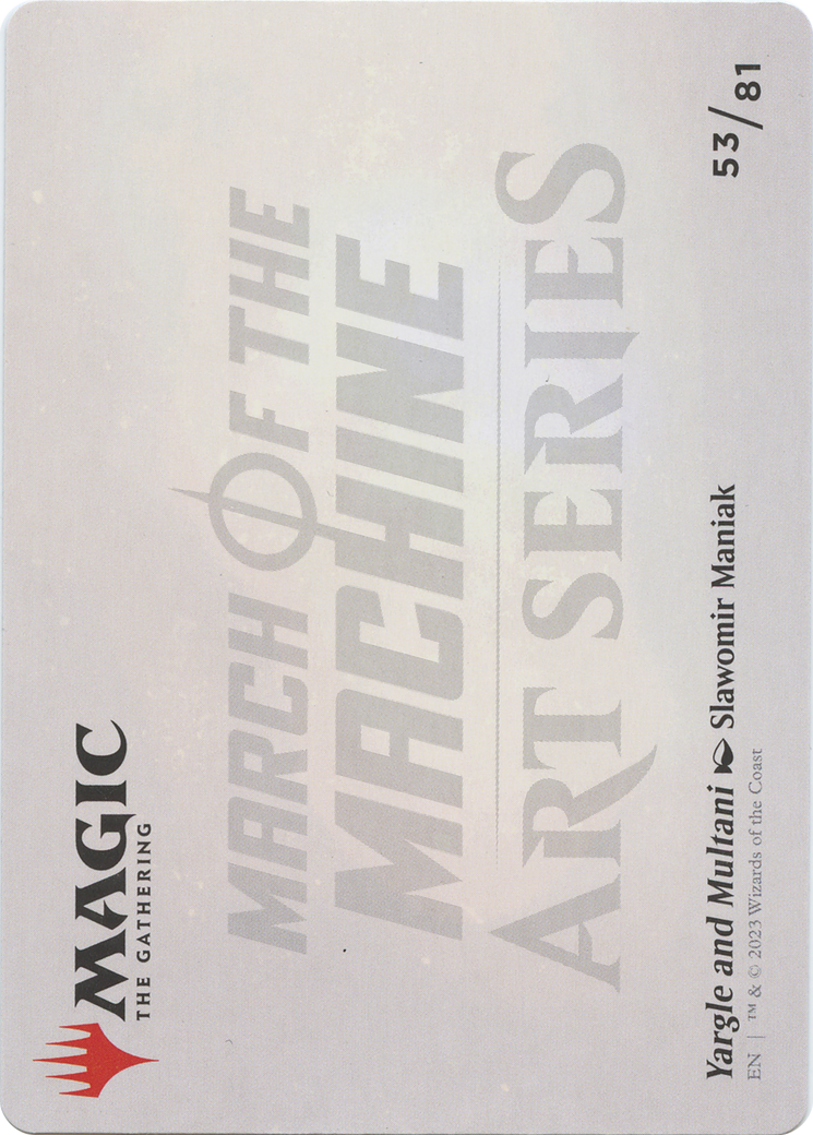 Yargle and Multani // Yargle and Multani  [March of the Machine Art Series] (Borderless) Foil