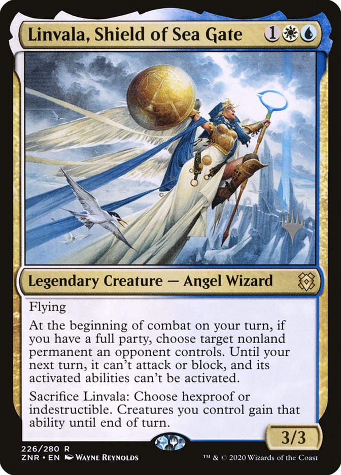 Linvala, Shield of Sea Gate (Promo Pack) [Zendikar Rising Promos] Foil