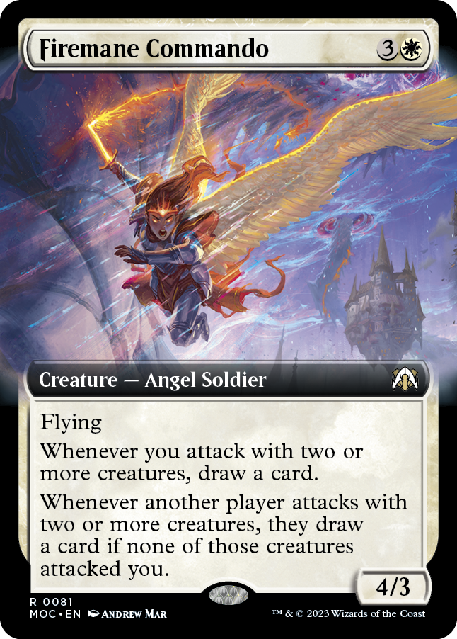 Firemane Commando (Extended Art) [March of the Machine Commander] Foil