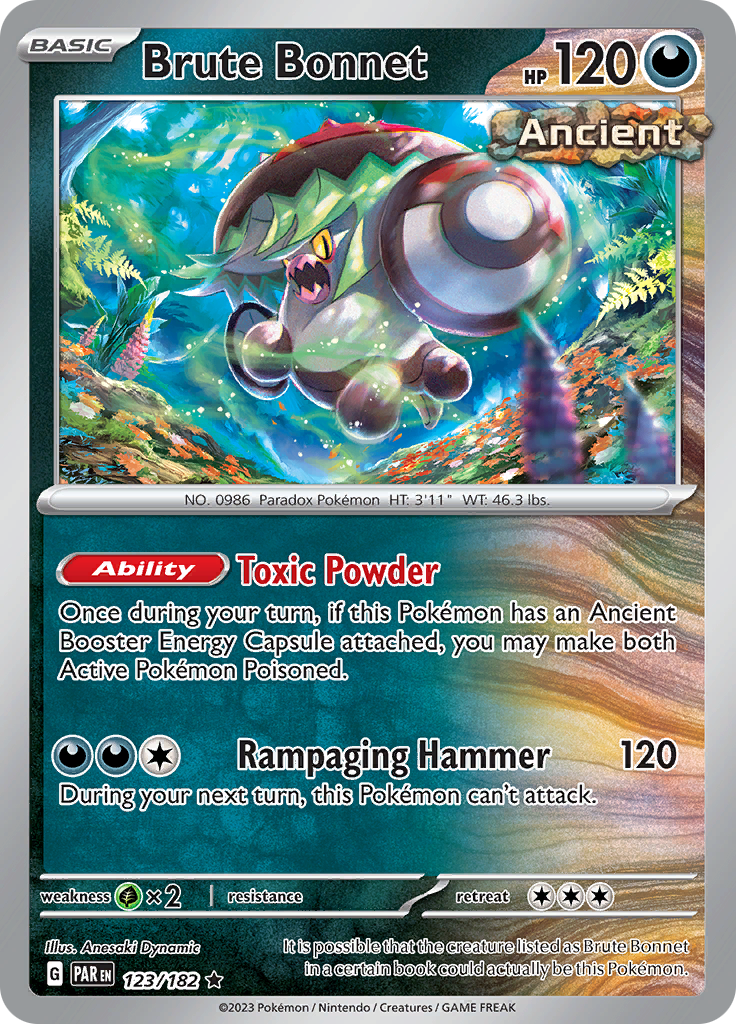 Brute Bonnet (123/182) [Scarlet & Violet: Paradox Rift] Reverse Holofoil