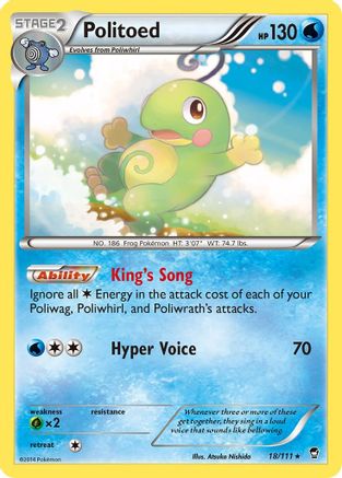 Politoed (18/111) [XY: Furious Fists] Reverse Holofoil