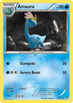 Amaura (25/111) [XY: Furious Fists] Reverse Holofoil
