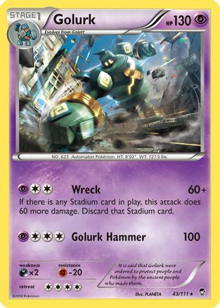 Golurk (43/111) [XY: Furious Fists] Reverse Holofoil