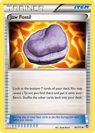 Jaw Fossil (94/111) [XY: Furious Fists] Reverse Holofoil