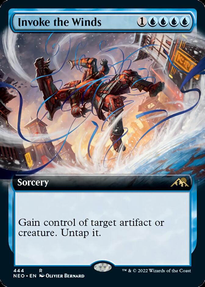 Invoke the Winds (Extended Art) [Kamigawa: Neon Dynasty] Foil