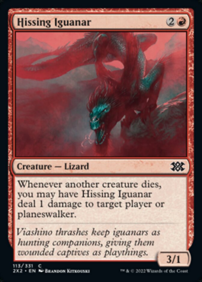 Hissing Iguanar [Double Masters 2022] Foil